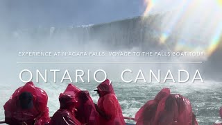 [4K] Niagara Falls, ON Canada - Experience at Niagara Falls: Voyage to the falls boat tour