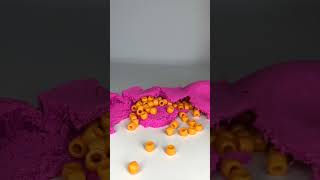 Very Satisfying and Relaxing  Crunchy Colorful Kinetic Sand Cutting vs Beads Part 98 #ASMR #shorts