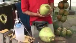 See how the coconut water easily gets awesome video.