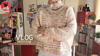 [뜨개하며독서 vlog-28]목에 깁스한거 아니라규우ㅣFO- Sophie Scarf by PetiteKnitㅣ뜨개 중심적 생활ㅣ뜨개로그ㅣ knittingㅣ1인1견가구ㅣ일상