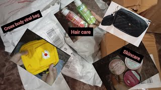 daraz shopping haul || Korean cross body bag viral || skincare || hair care