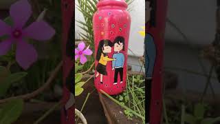 Couple Bottle Painting | Couple Bottle Art | Bottle Painting  | Bottle Painting Idea | Home Decor