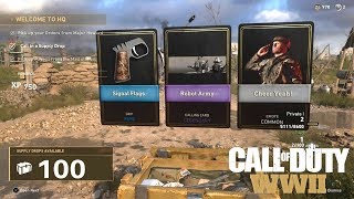 Opening 100 Supply Drops - Call of Duty WWII