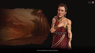 Civilization 6 Gorgo of Greece Defeat Cutscene