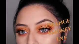 Orange Smokey Eye Makeup Tutorial Using Natasha Denona Sunset Eyeshadow Palette