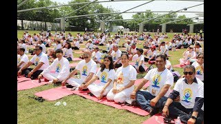 International Yoga Day 2018 | Consulate General of India,by Adbhut Media USA,Chicago Millennium Park