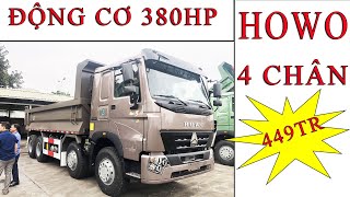 Bán Trả Góp Xe Ben Howo 4 Chân | 439tr Nhận Ngay Ben 4 Chân Howo 380HP | Quang xe tải