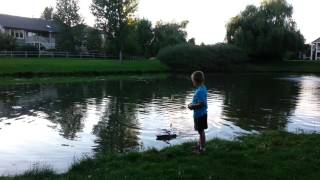 Radek and his RC Boat