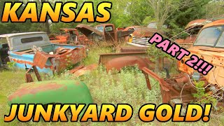 Forgotten Kansas Junkyard FULL Of Classic Cars & Rusty Trucks! (Classic Car Junkyard Tour)