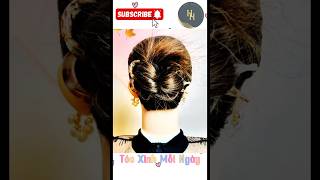 Super beautiful hair bun with hairpin