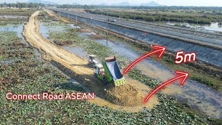 Ep05.Next Work Operating Building Long Road Cut The WaterBulldozer Old Version Push Soil Clear Water