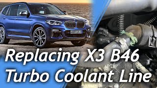 2018 BMW X3, G01  Turbo coolant return line replace