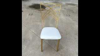 Which metal chairs are cheap?supplier Elegant Refinement Golg chameleon chair for Banquet party