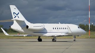 ✈ SONY A6500 | Air Alsie Dassault Falcon 2000LXS PW308 Engine Start and Taxi