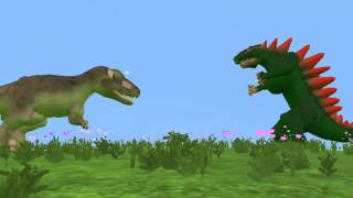 SPORE-t-rex vs godzilla