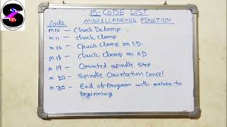 CNC M CODE LIST II ALL MACHINE M CODE LIST II CNC VMC HMC MACHINE MCODE LIST #cnc #mcoder