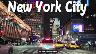 Driving in New York City - 8th Avenue & Central Park West - 4K Drive