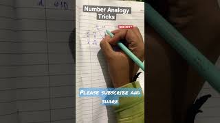 Number Analogy Tricks #bankexams #maths #ssccgl #mathshorts #ssc #mathstrick #shorts #shortvideo