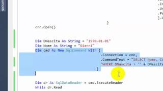 Tutorial di ADO.NET - eseguire query con parametri