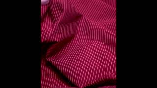 Pinstripe Maroon Pure Cotton 86 GSM Handwoven Fabric