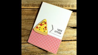 CARDMAKING Pizza handmade card