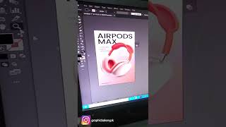 Airpods post design in Adobe illustrator #shorts #shortvideo #graphicdesign