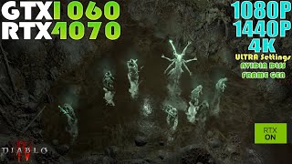 RTX 4070 ~ Diablo 4 Ray Tracing Update Performance Test | 1080P, 1440P and 4K RT ULTRA Settings