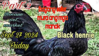 Part 2 bocaue pet market ,Sept 27 '24 friday bagong seller mura ang mga manok ,black hennie.