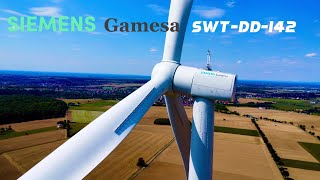 Siemens Gamesa SWT-DD-142 fertig errichtet | Windpark Kirchborchen | Dji mini 2