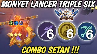 COMBO TRIPLE SIX !!! HYPER MONYET LANCER INI SIH PARAHMEEEN Magic Chess Mobile Legends Bang Bang