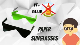 How to make paper Sunglasses / Diy origami sunglasses in easy steps/ Diy origami craft ideas