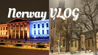 [Norway VLOG] Walk with me - Night view of Oslo Cathedral, town& trying Freia chocolate, is it good?