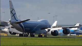 Windy approach for ABC's BOEING 747-8F at Schiphol Airport