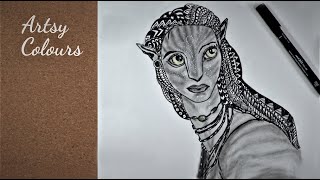 Meditative drawing #5 l Doodle art l Avatar Neytiri Drawing l Artsy Colours