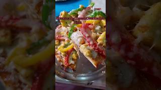 Cheesy Paneer PIzza at home | Italian double cheese pizza #pizza #kulhadpizza #shorts #recipe #food