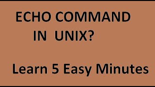 Echo Command in unix