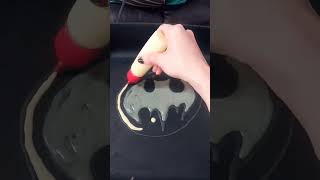 Cartoon Batman Logo  Pancake Idea #shorts