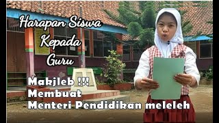 Harapan Siswa Sekolah Dasar Untuk Mas Menteri di Hardiknas.  Membuat Menteri Pendidikan meleleh