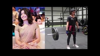 Geetha govindam Movie Heroine Rashmika Mandanna Gym Workout Video ll Gym Video ll latest