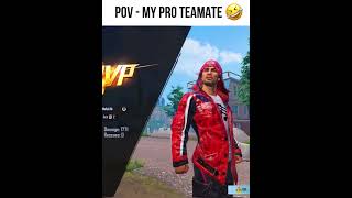 My Pro Teammate 😂 @rudy_nub #bgmi #pubgmobile #shorts #viralshorts ​⁠