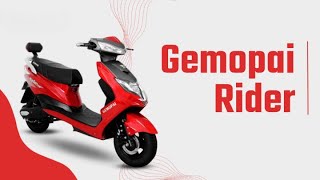 Gemopai Rider Electric scooter | Price | Features | Looks | Specs