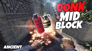 How to BLOCK MID as CT #ancient #cs2 #donk