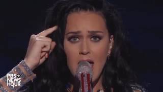 Watch Katy Perry perform 'Rise and 'Roar' at the 2016 Democratic National Convention