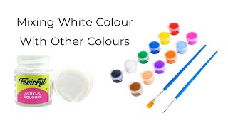 Mixing White Colour With Other Colours | Colour Mixing | Almin Creatives