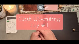 Cash UN-stuffing | $617 | 100 Subs special! | Credit cards & cash budget | budget planner mini tour