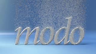 Modo 3D Effervescence using surface emitters