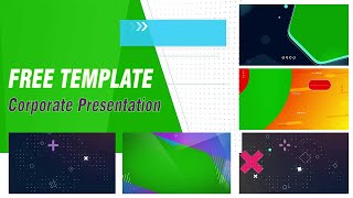 Corporate Presentation Template Green screen Glitch Elements-Free Download