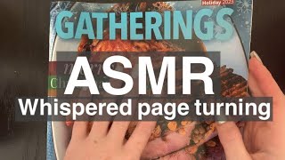 ASMR PAGE TURNING AND WHISPERS | YUMMY HOLIDAY RECIPES!