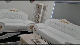 Avril White Leather 7 Seater Sofa set #cute #cat #sofa #sweet #design #viral #viralshort #jesus