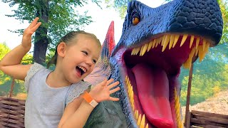 НАСТЯ попала в парк динозавров. NASTYA in the DINO PARK 0+